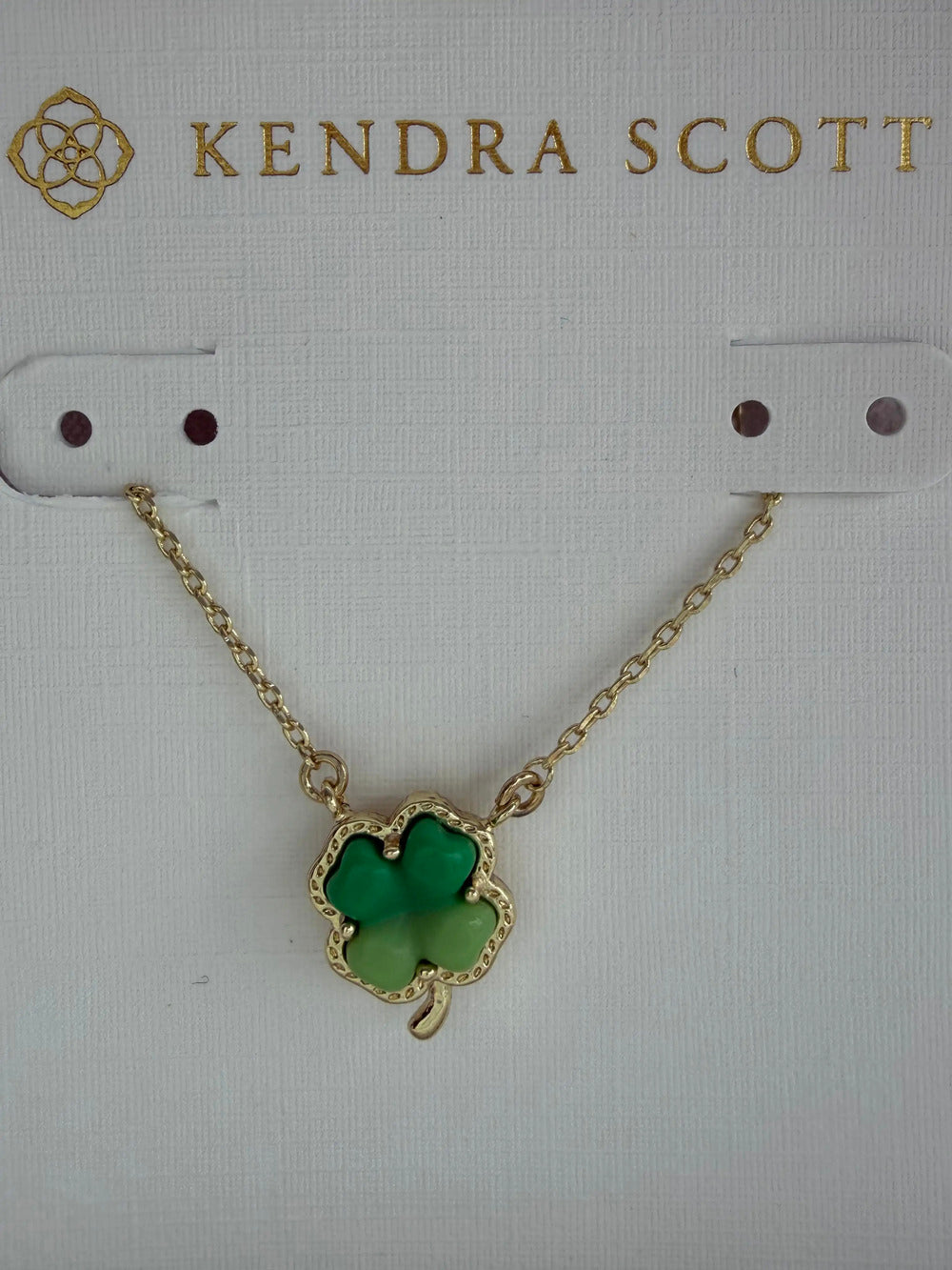 Kendra Scott four-leaf clover pendant necklace