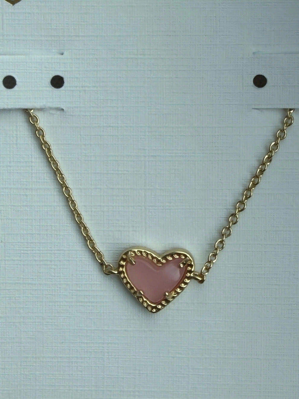 Kendra Scott pink heart necklace