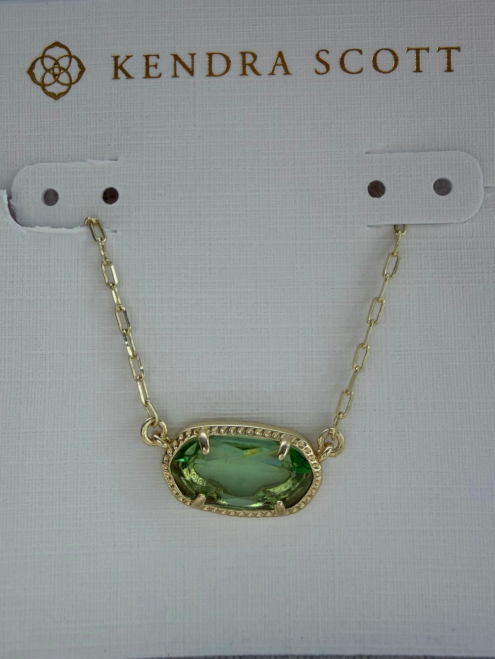 Kendra Scott Green Pendant Necklace