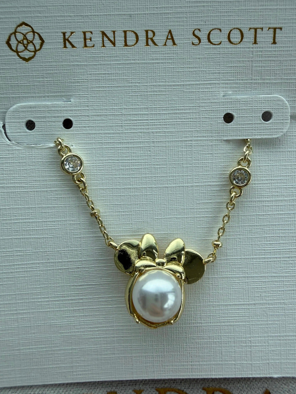 Kendra Scott White Mickey Mouse Pendant Necklace