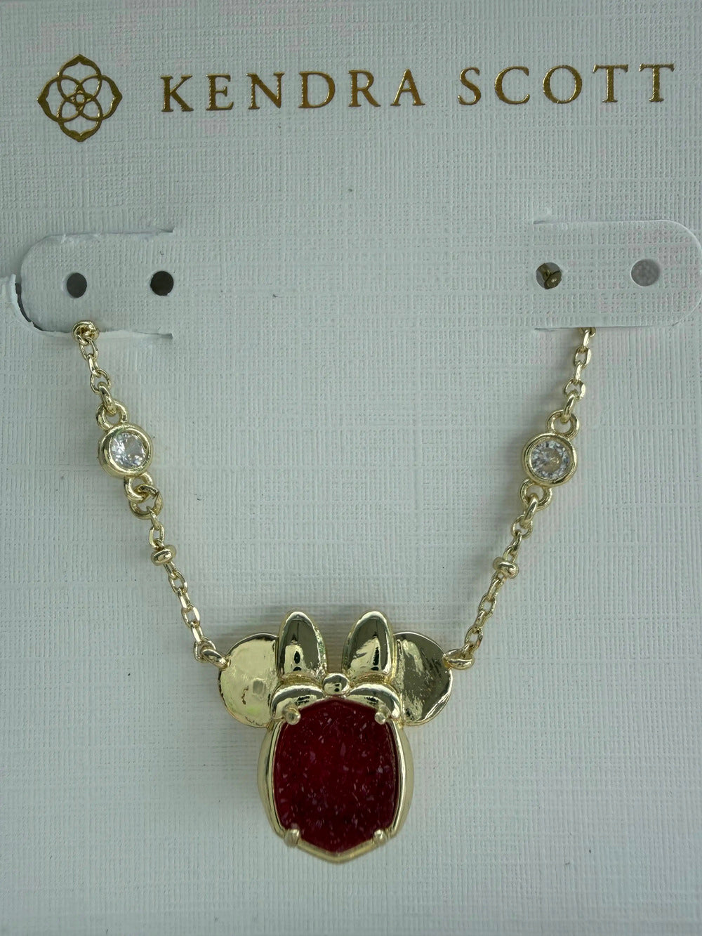 Kendra Scott Red Mickey Mouse Pendant Necklace