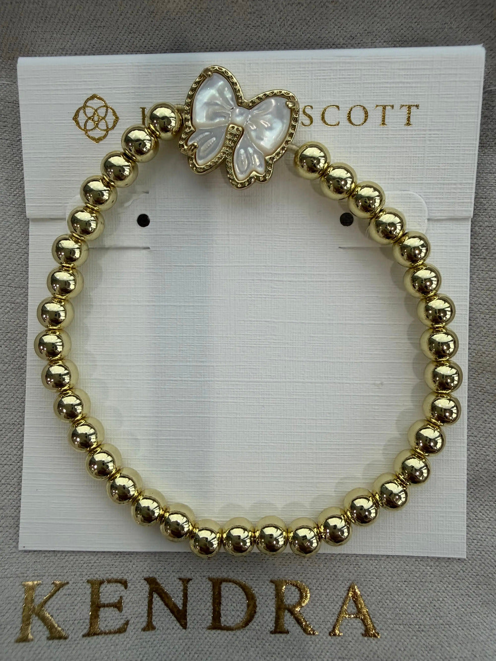 Kendra Scott white bow bracelet