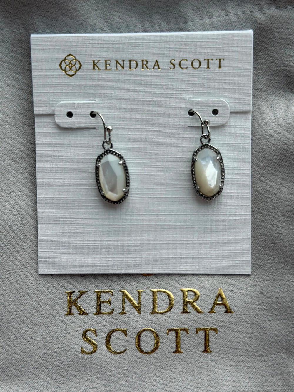 Kendra Scott White Pendant Earrings