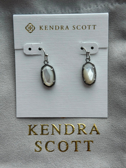 Kendra Scott White Pendant Earrings