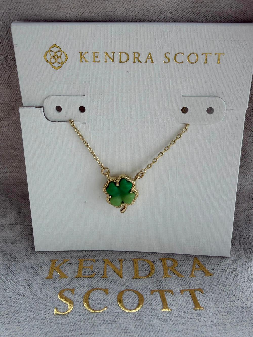Kendra Scott four-leaf clover pendant necklace