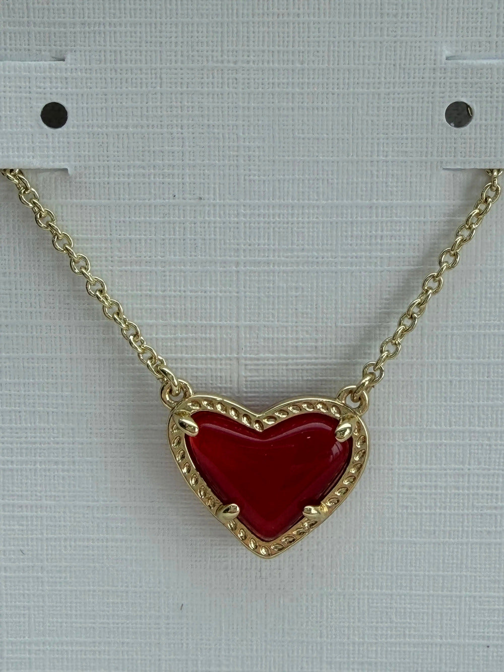 Kendra Scott Red Heart Necklace