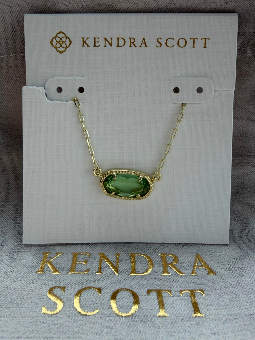 Kendra Scott Green Pendant Necklace