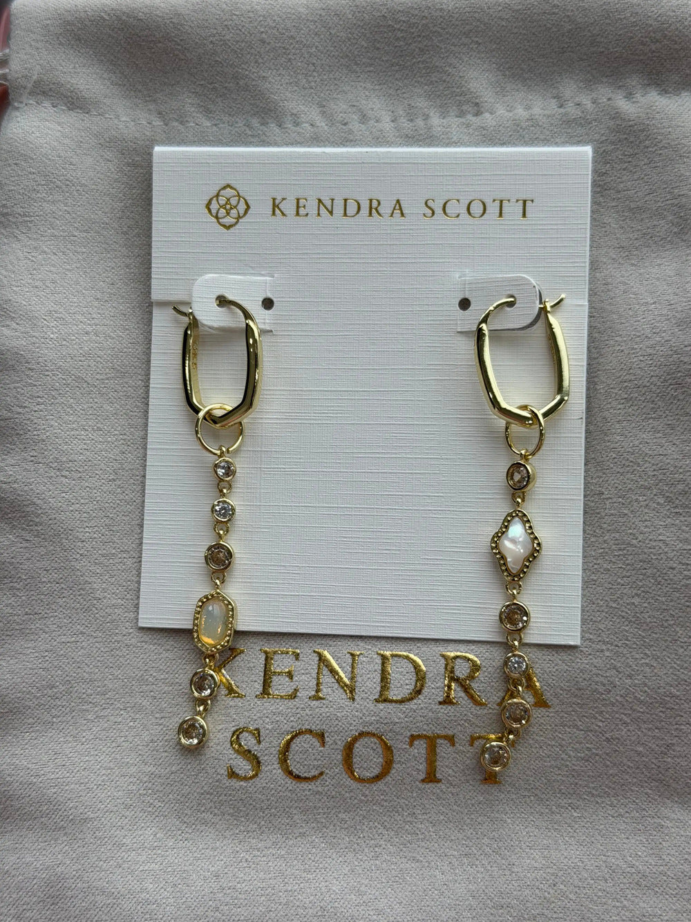 Kendra Scott White Pendant Earrings