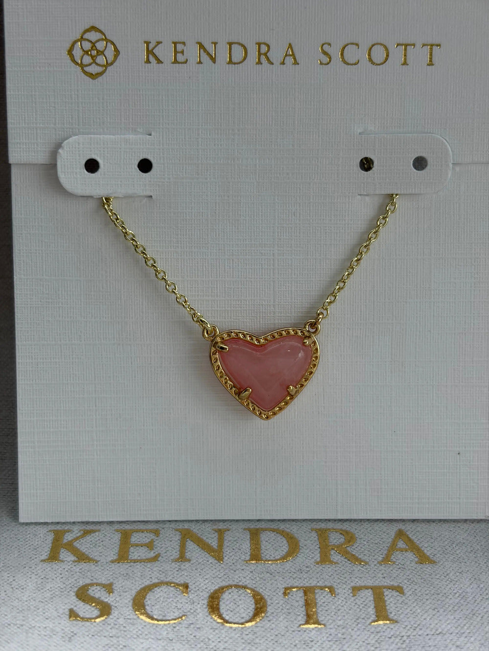 Kendra Scott pink heart necklace