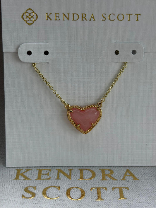 Kendra Scott pink heart necklace