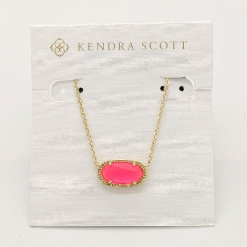 Kendra Scott Elisa Gold Pendant Necklace in Azalea