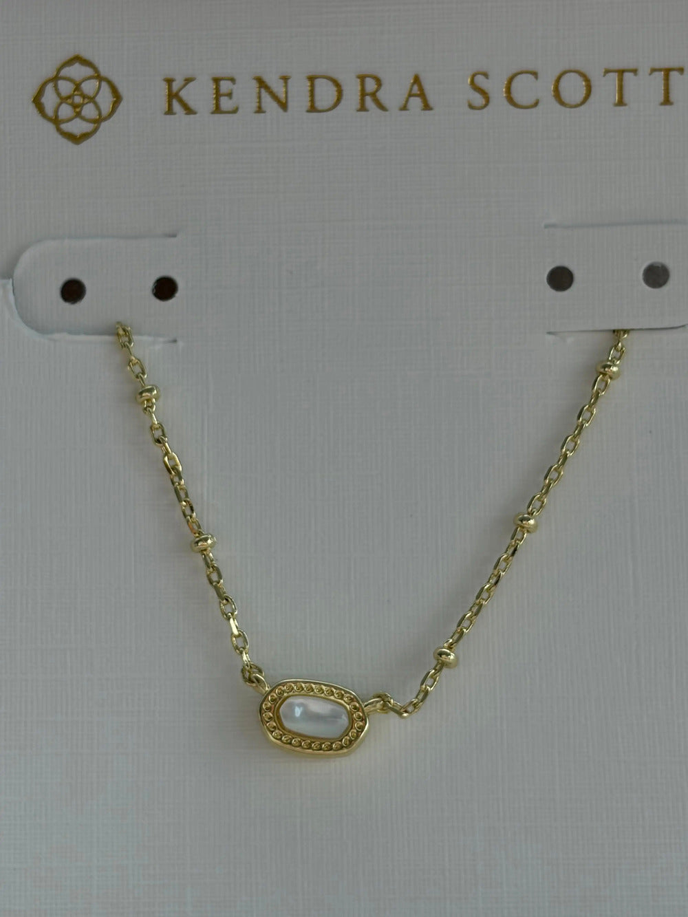 Kendra Scot White Pendant Necklace