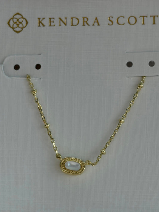 Kendra Scot White Pendant Necklace