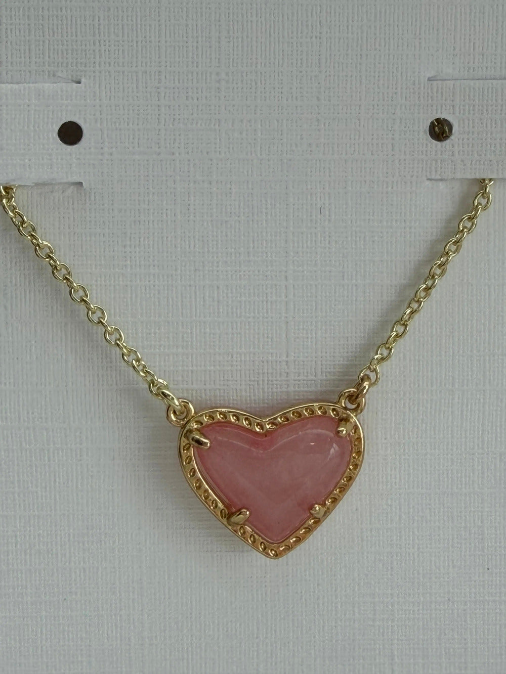 Kendra Scott pink heart necklace