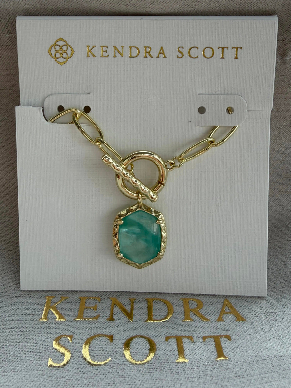Kendra Scott Green Pendant Necklace