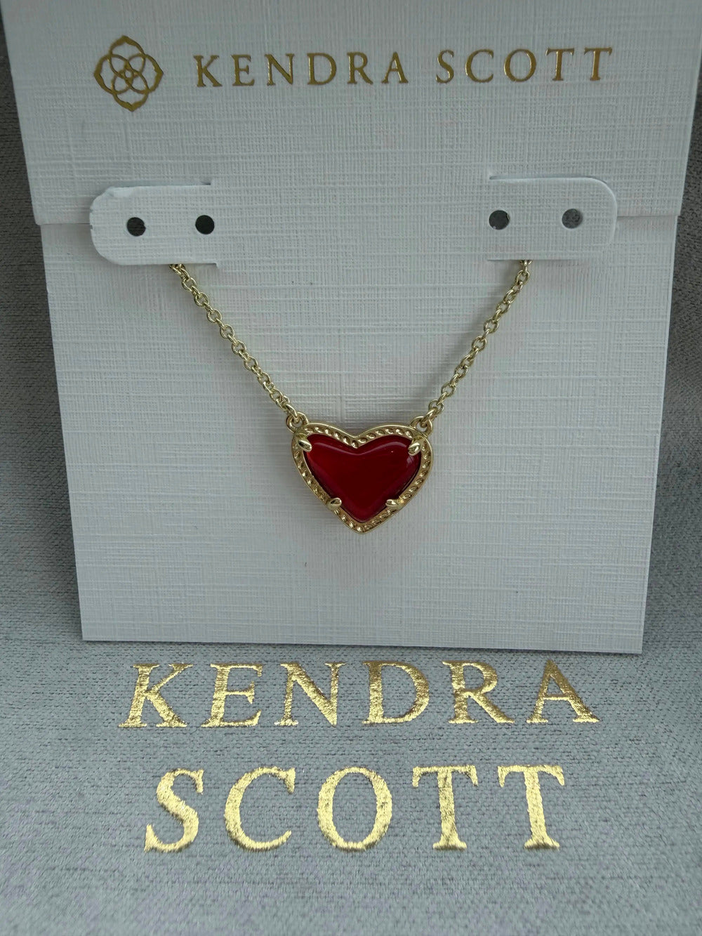 Kendra Scott Red Heart Necklace