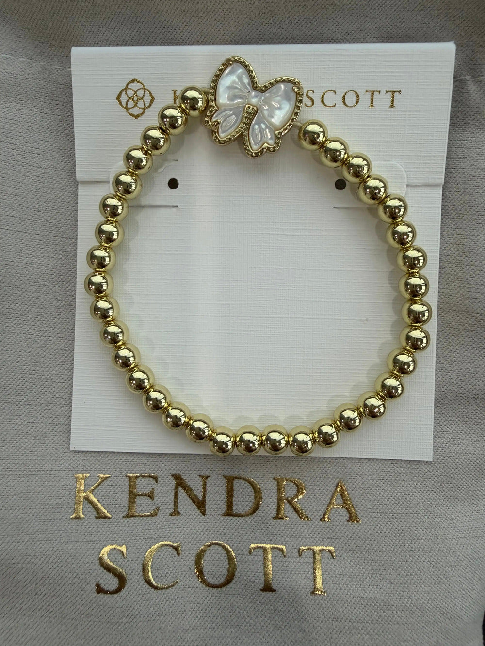 Kendra Scott white bow bracelet