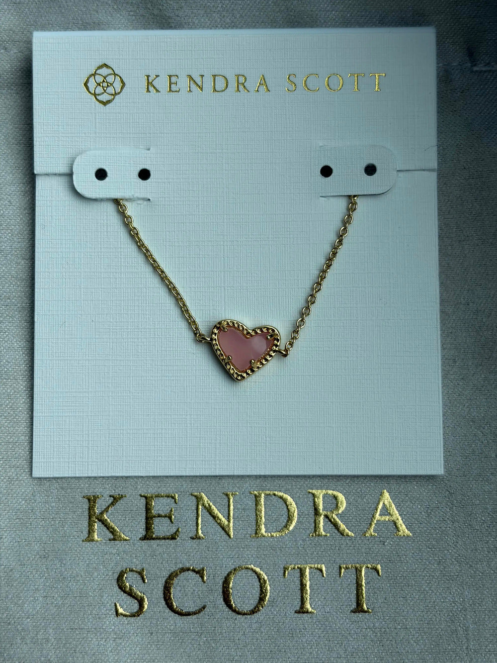 Kendra Scott pink heart necklace