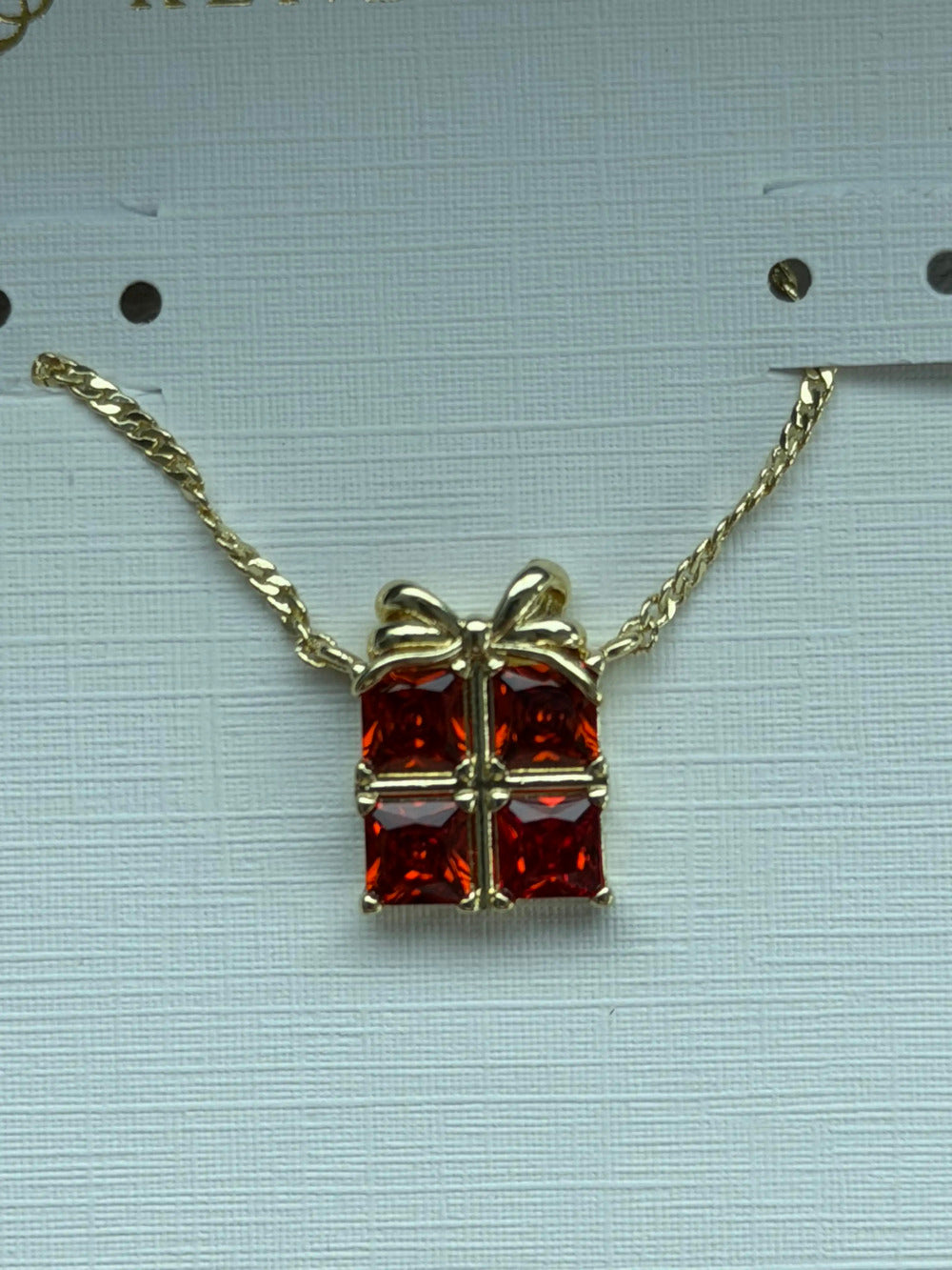 Kendra Scot Red Gift Pendant Necklace