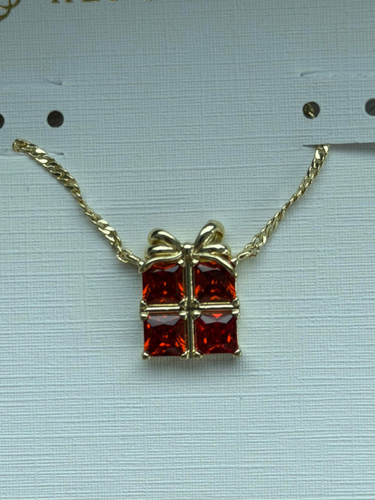 Kendra Scot Red Gift Pendant Necklace
