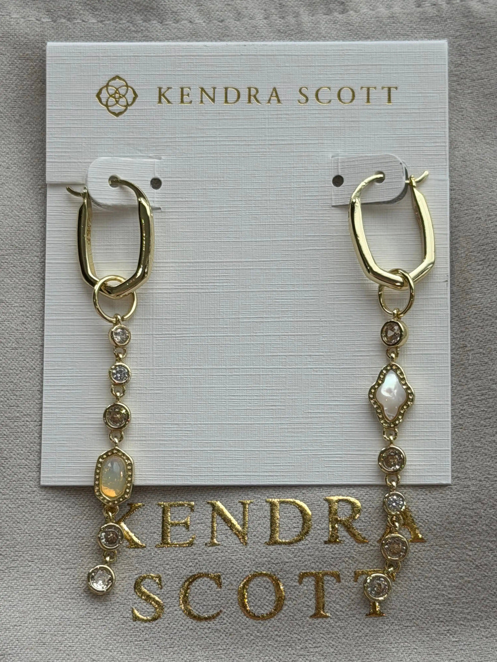 Kendra Scott White Pendant Earrings