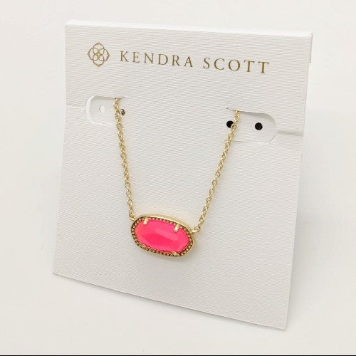 Kendra Scott Elisa Gold Pendant Necklace in Azalea