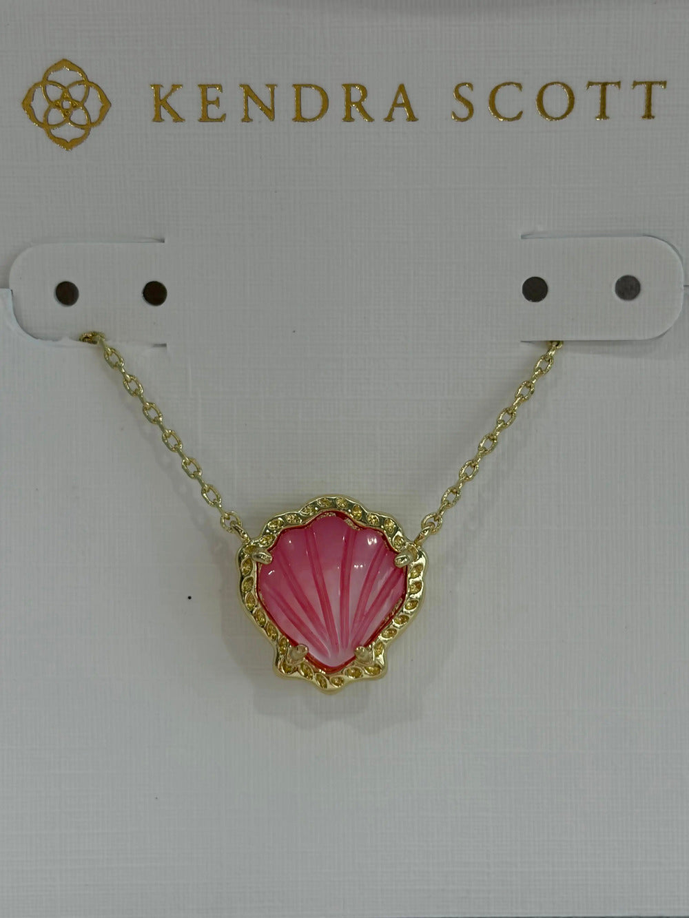 Kendra Scott pink seashell necklace