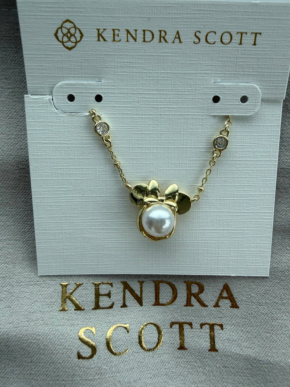 Kendra Scott White Mickey Mouse Pendant Necklace