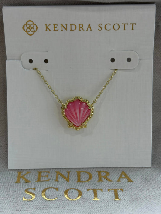 Kendra Scott pink seashell necklace