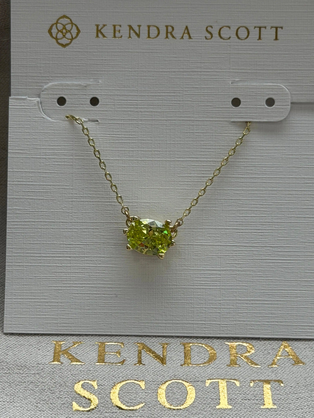 Kendra Scott Green Pendant Necklace