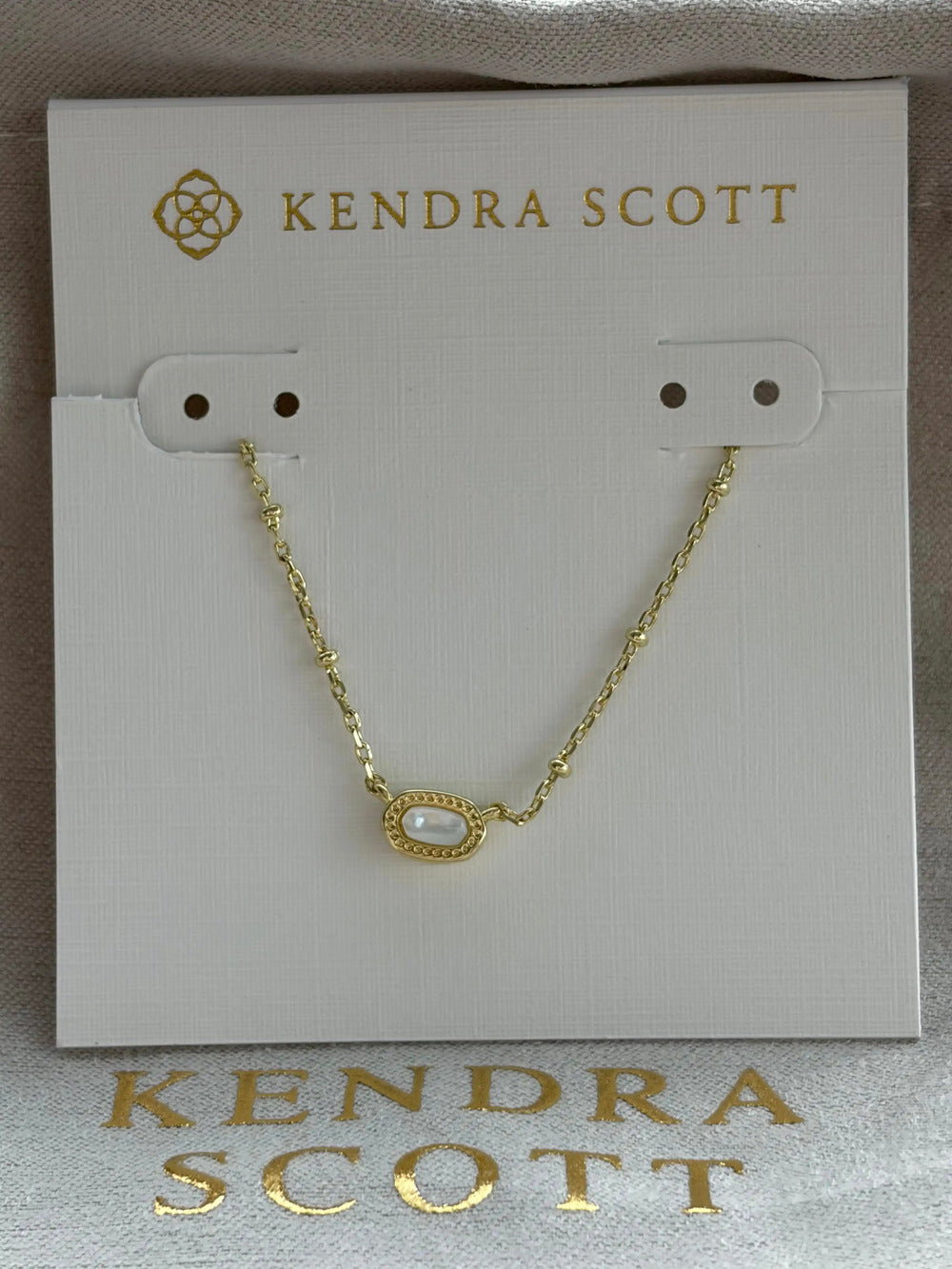 Kendra Scot White Pendant Necklace