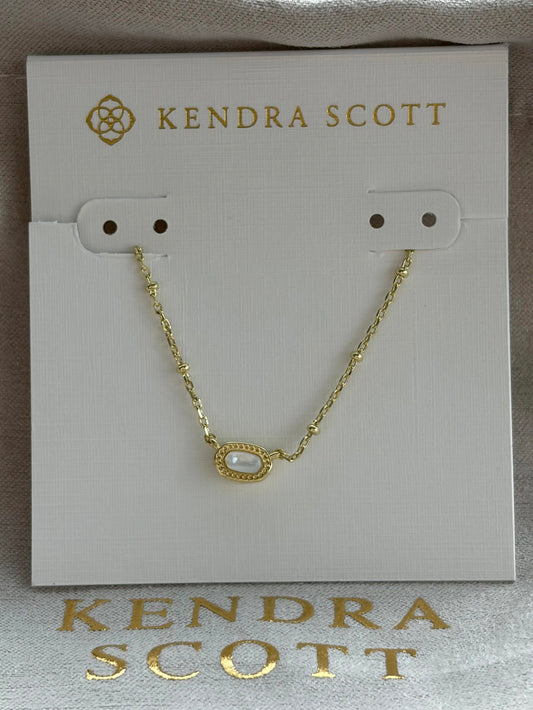 Kendra Scot White Pendant Necklace
