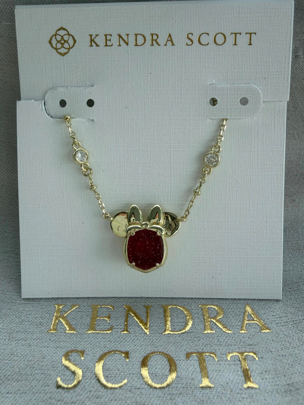 Kendra Scott Red Mickey Mouse Pendant Necklace